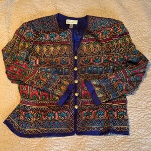 Adrianna Papell Purple Silk Jacket